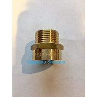 brass adapter fittings an fitting g thread metric bspt female to npt male pipe lead free 3 4 inch 3 4 taper threads g1 water 1 piece brass adapter fitting water line adapter pipe fitting solid structure durable G thread connector to NPT