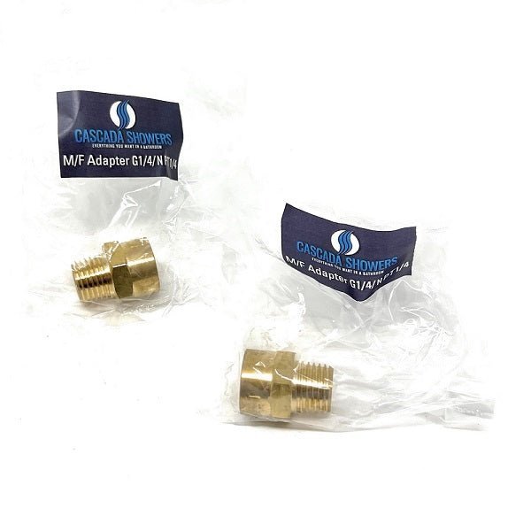 G Thread (Metric BSPP) Male to NPT Female Adapter - Lead-Free - Cascada Showers