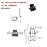 Cascada g thread adapter; male to male adpater; Cascada npt adapter; plumbing adapter; pipe fitting adapter; water connection adapter; g thread to npt adapter; bspp to npt adapter; lead free pipe fitting adapter; npt male adapter; showerhead adapter for npt; g thread adapter; bsp to npt adapter; lead free npt adapter for faucet; universal npt male adapter; npt male adapter for showerhead; leakproof g thread to npt adapter; brass g to npt adapter for diy plumbing