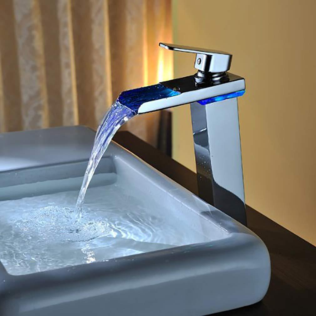 Single Handle Color Changing LED Faucet Auto Temperature - Cascada Showers