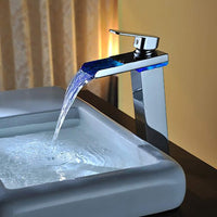 Single Handle Color Changing LED Faucet Auto Temperature - Cascada Showers