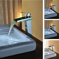 Single Handle Color Changing LED Faucet Auto Temperature - Cascada Showers