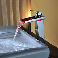 Single Handle Color Changing LED Faucet Auto Temperature - Cascada Showers