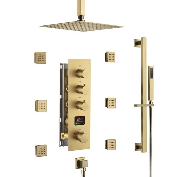 Volterra 10" Thermostatic Digital Shower System by Cascada Showers - Cascada Showers